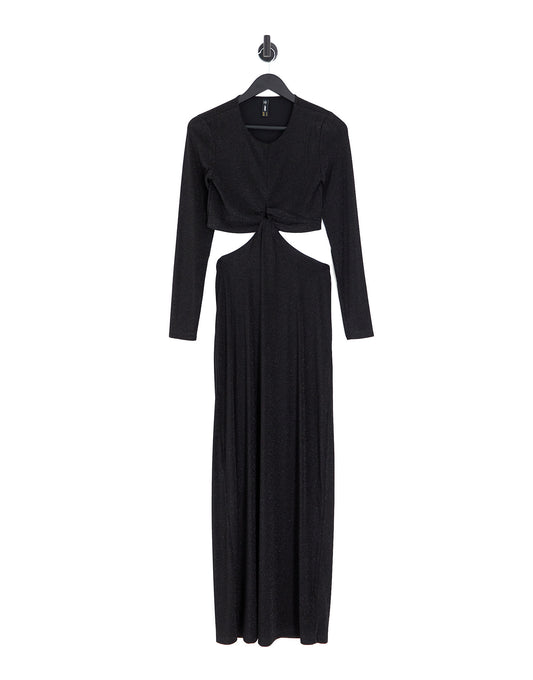 Only maxi cut out dress in black