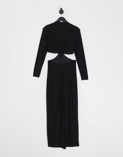 Only maxi cut out dress in black