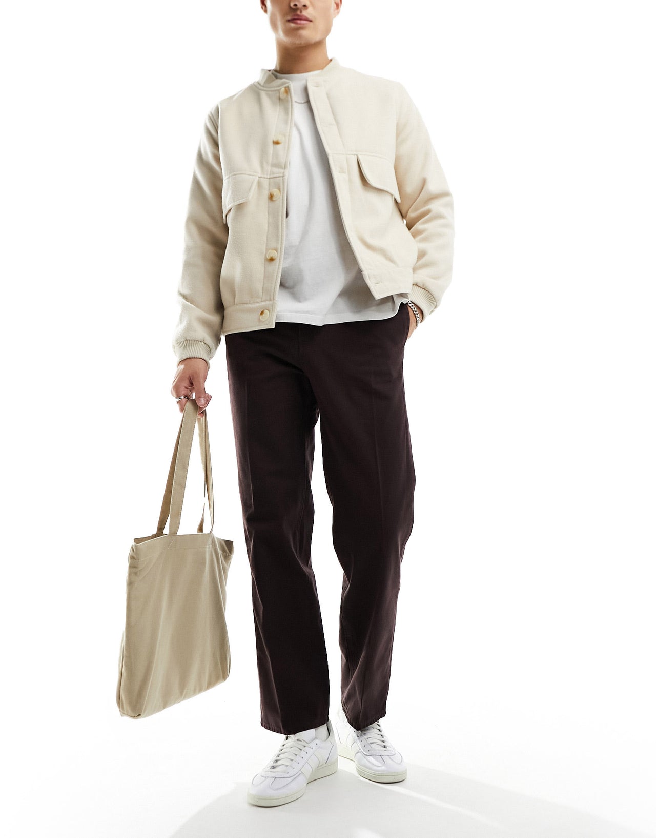 Weekday Joel relaxed chinos in brown