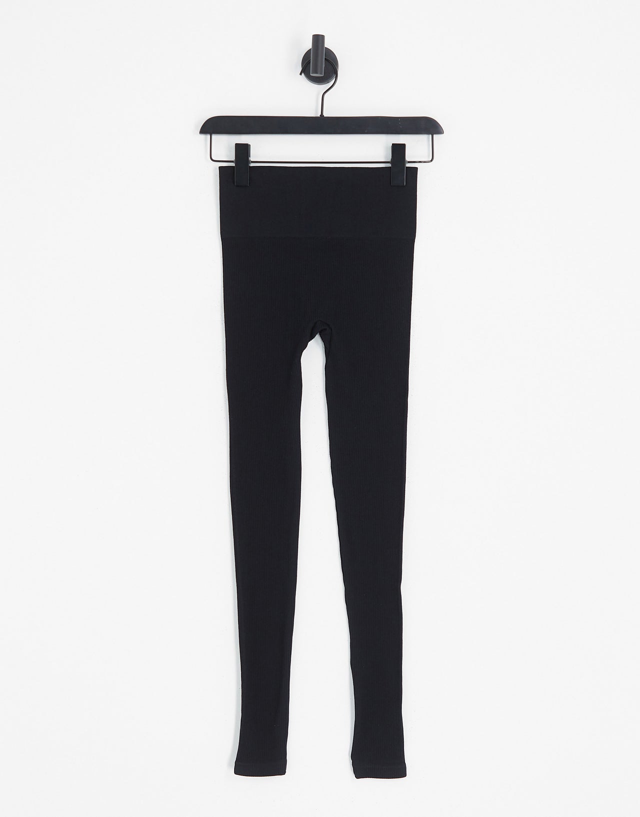 Stradivarius Tall seamless ribbed leggings in black
