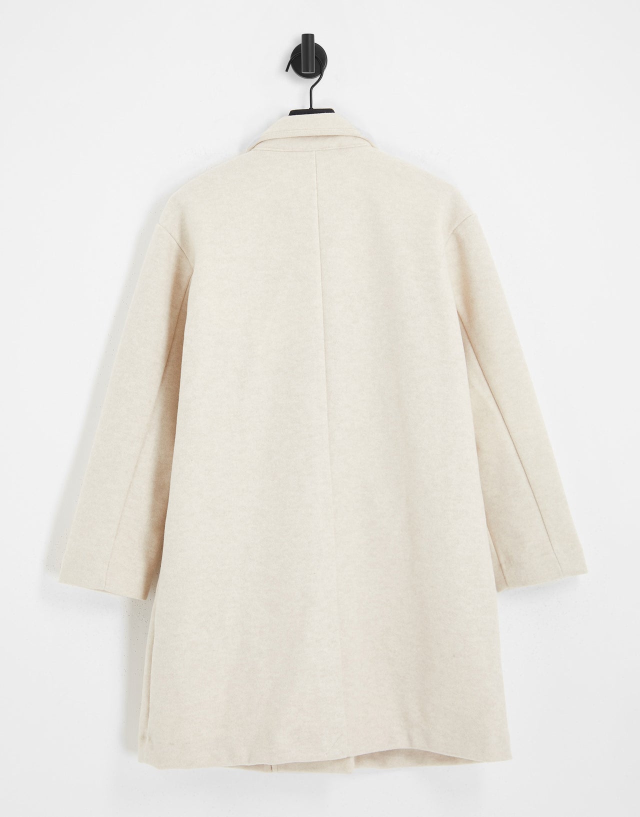 Pull&Bear tailored longline pea coat in beige