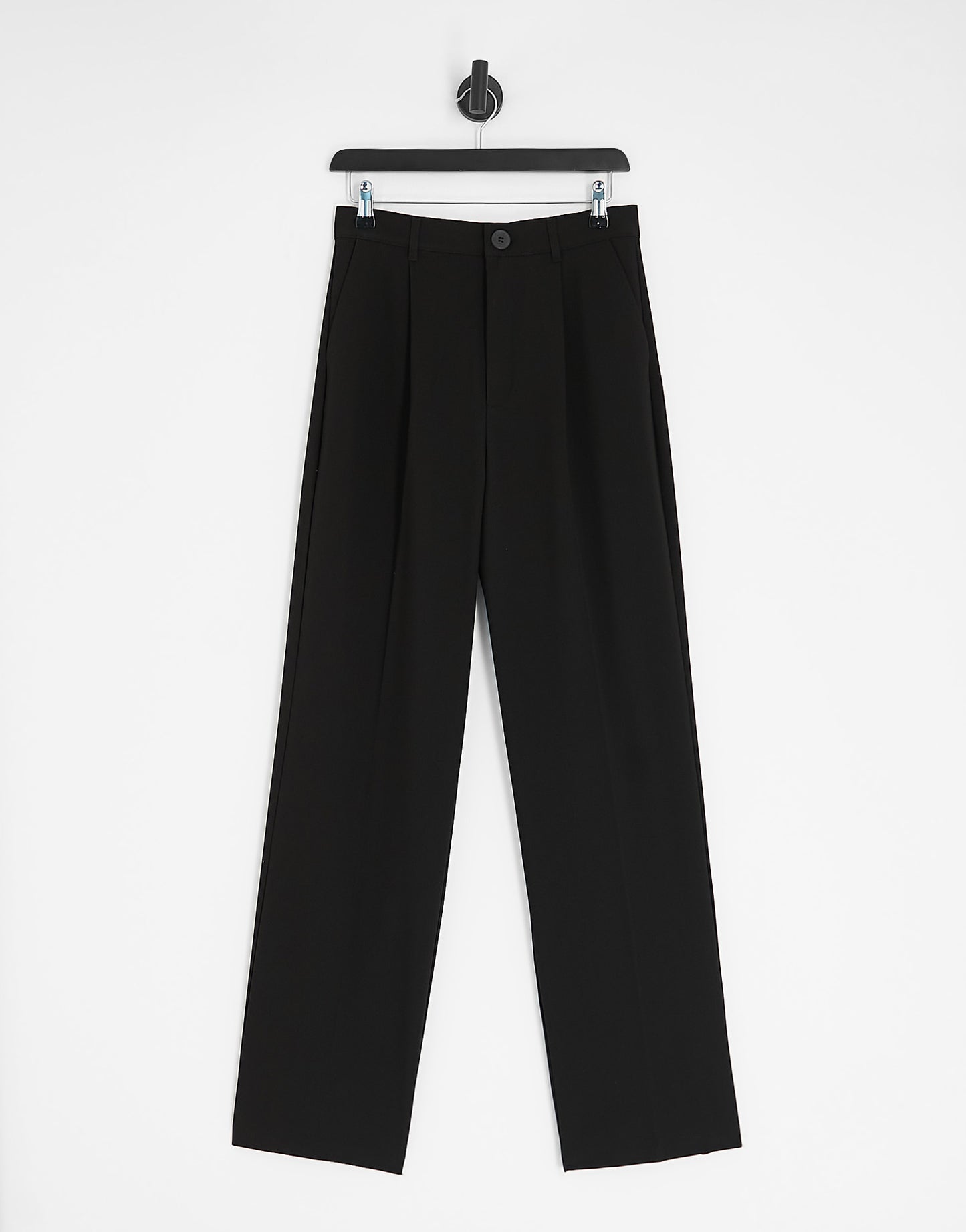 Pull&Bear slouchy dad trouser in black