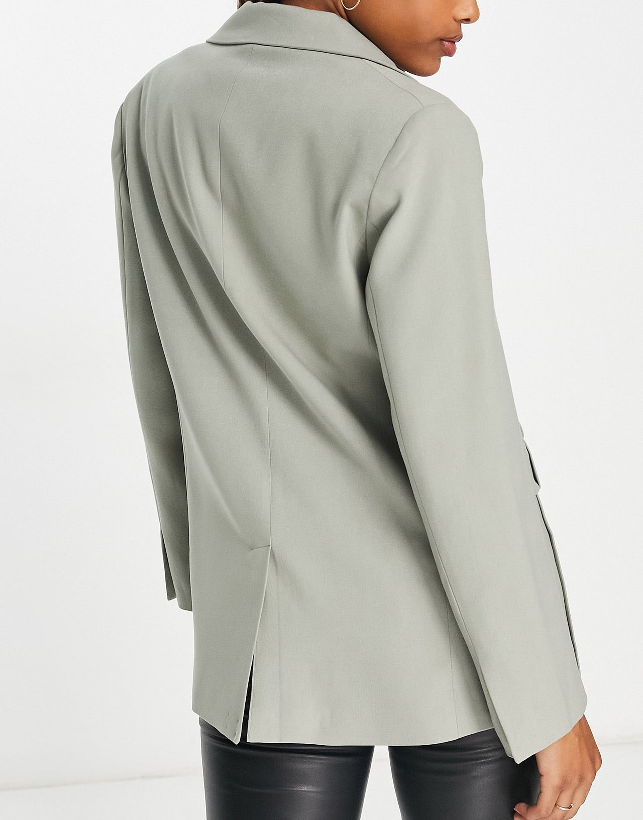 Pull&Bear oversized blazer in khaki