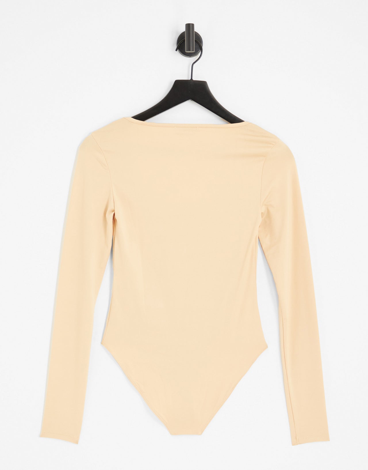 Stradivarius scoop neck seamless sculpt bodysuit in beige