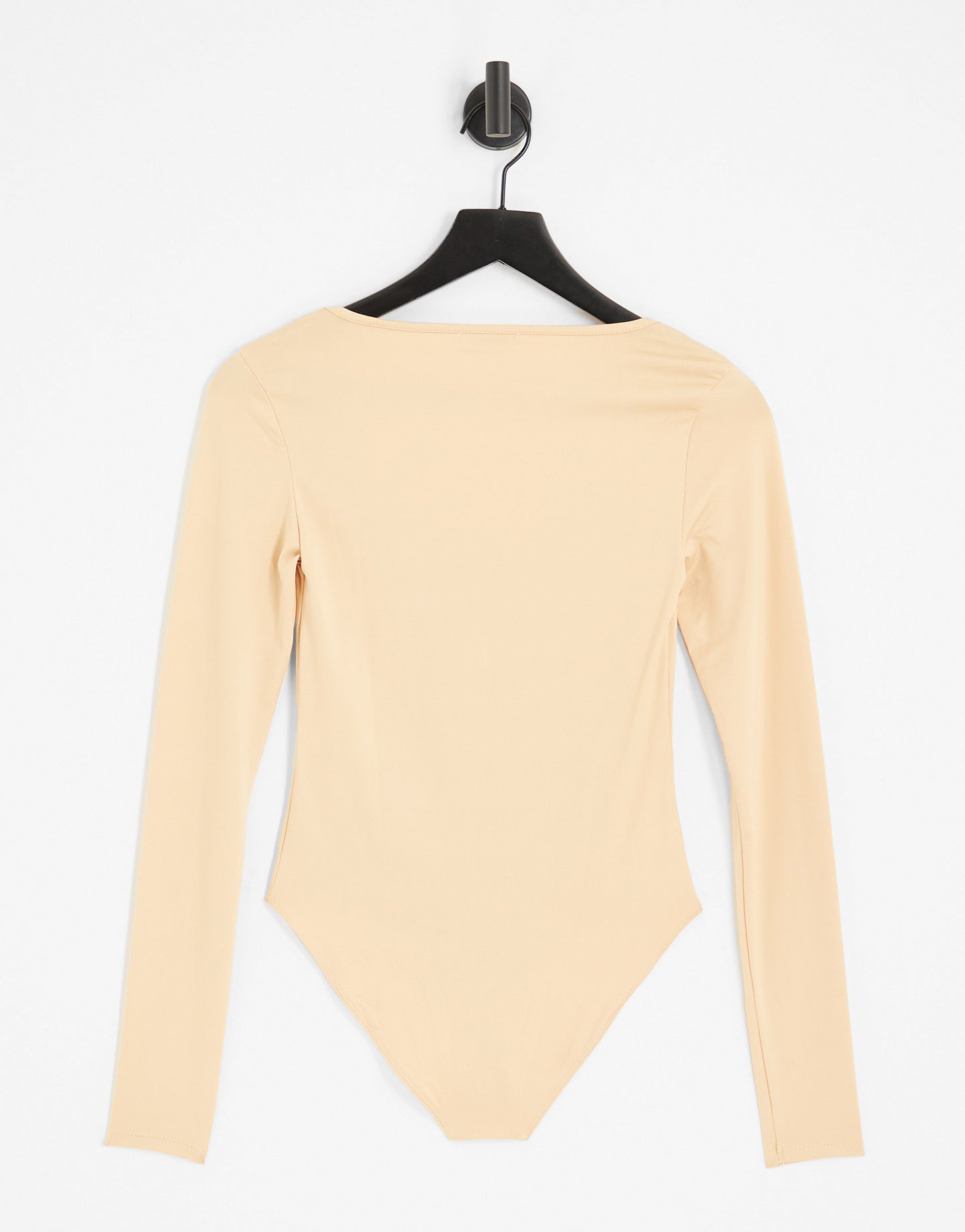 Stradivarius scoop neck seamless sculpt bodysuit in beige