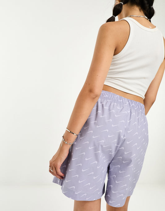 Nike Everyday Modern AOP logo shorts in indigo haze