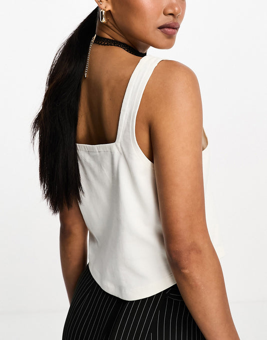 Nike jersey cami tank top in sail white