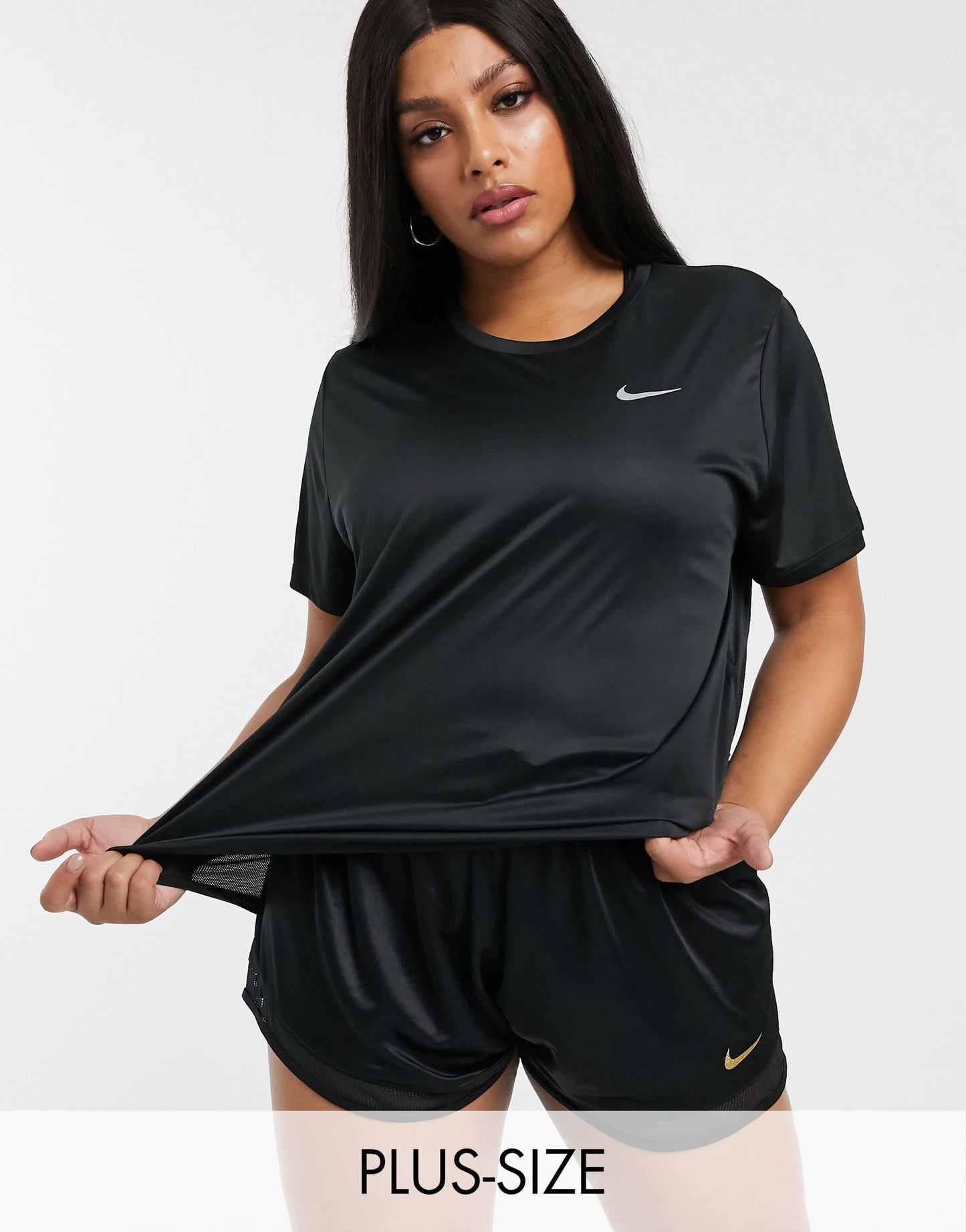 Nike Running Plus short sleeve miler t-shirt in black
