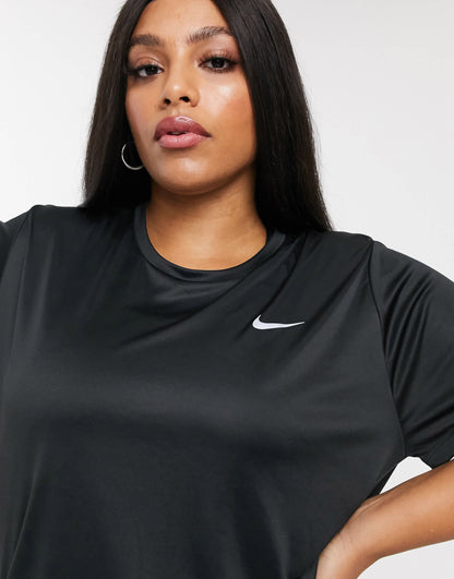 Nike Running Plus short sleeve miler t-shirt in black