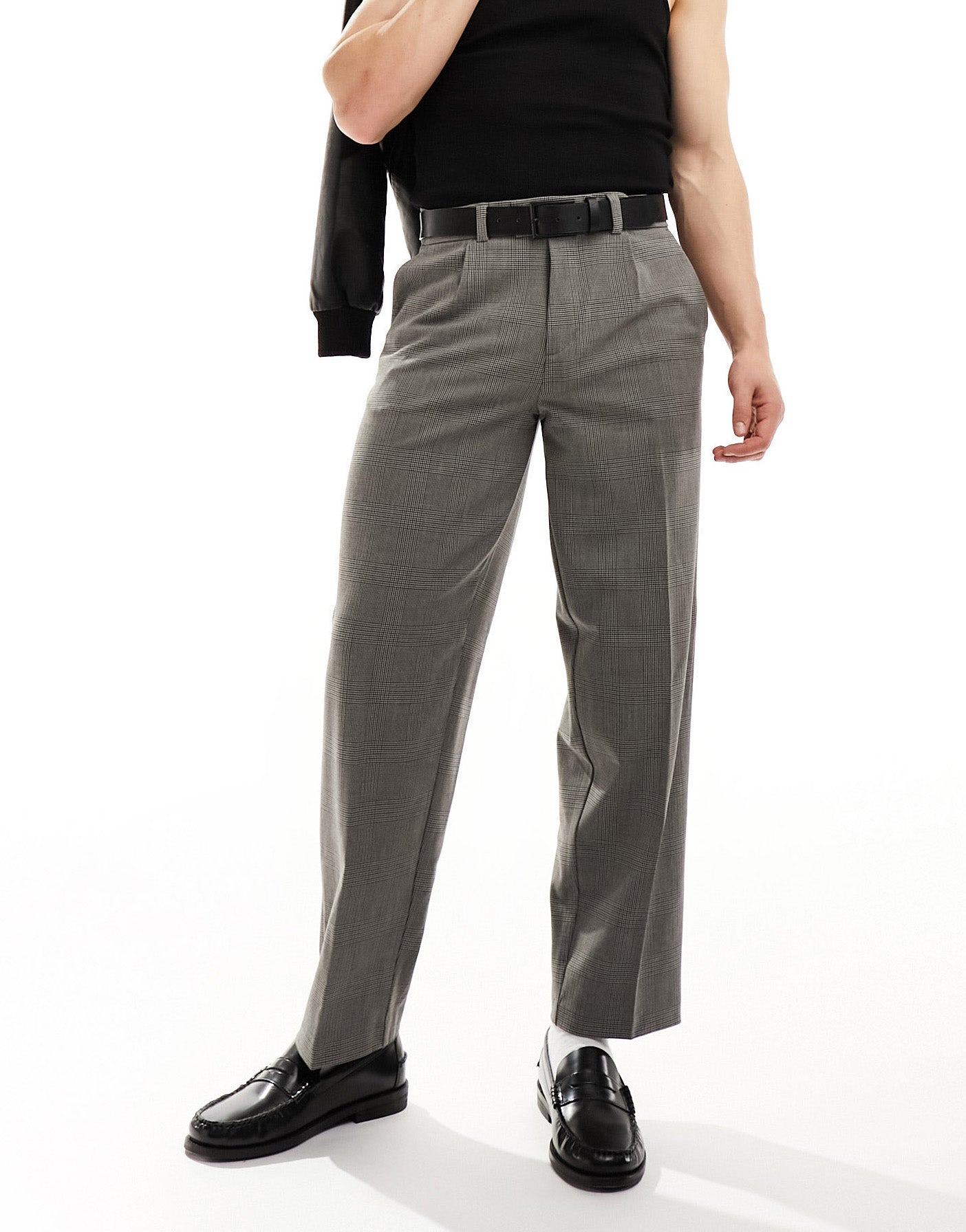 New Look wide leg trousers in brown