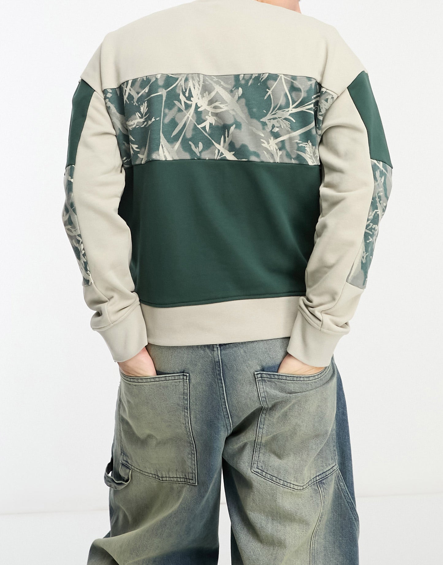 Armani Exchange crew sweatshirt in green ASOS Sample Sale