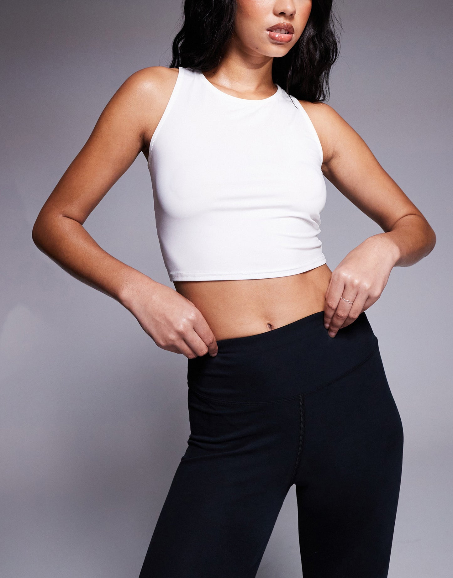 4505 icon slightly cropped vest top in white