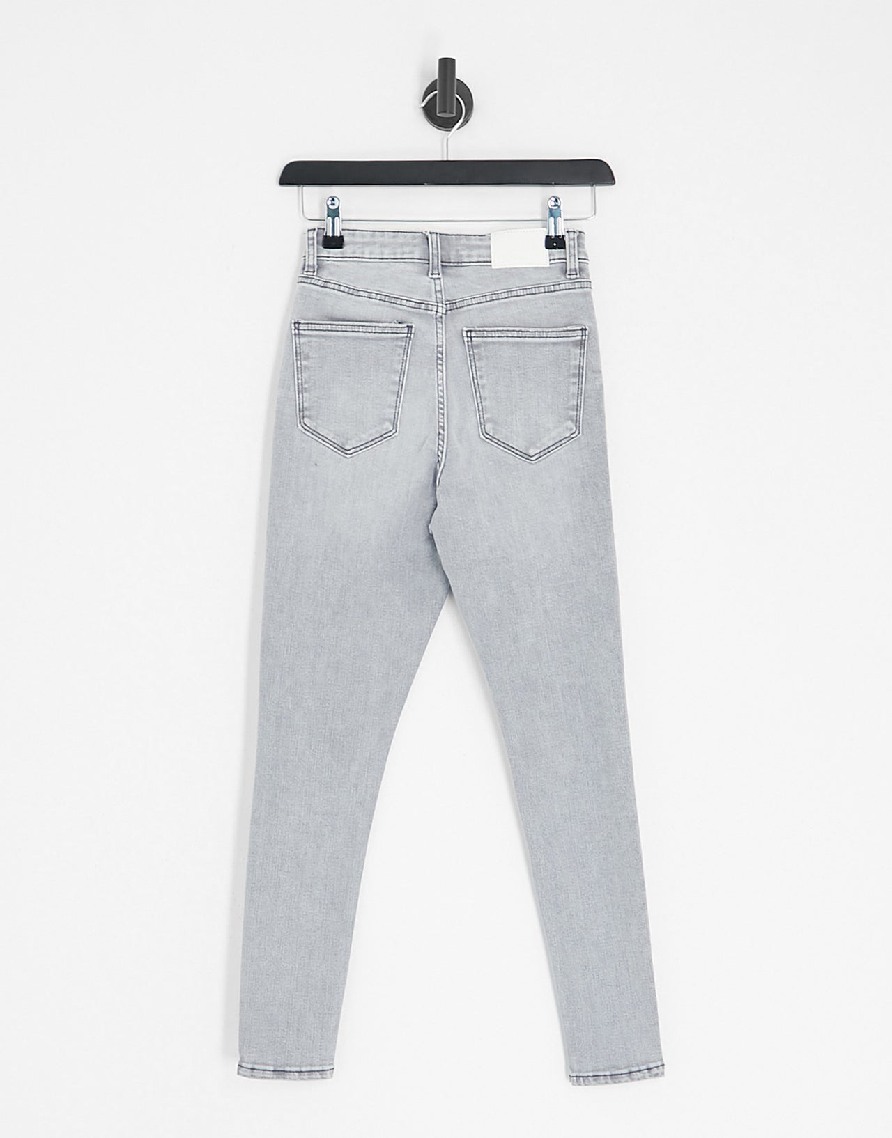 Bershka Petite high waist ankle length skinny jean in grey
