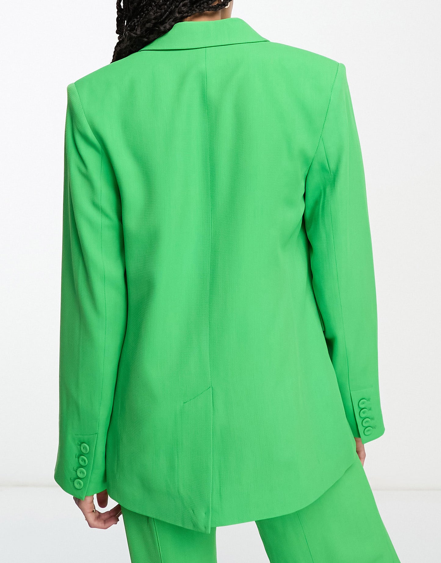 & Other Stories co-ord wool blend blazer in bright green