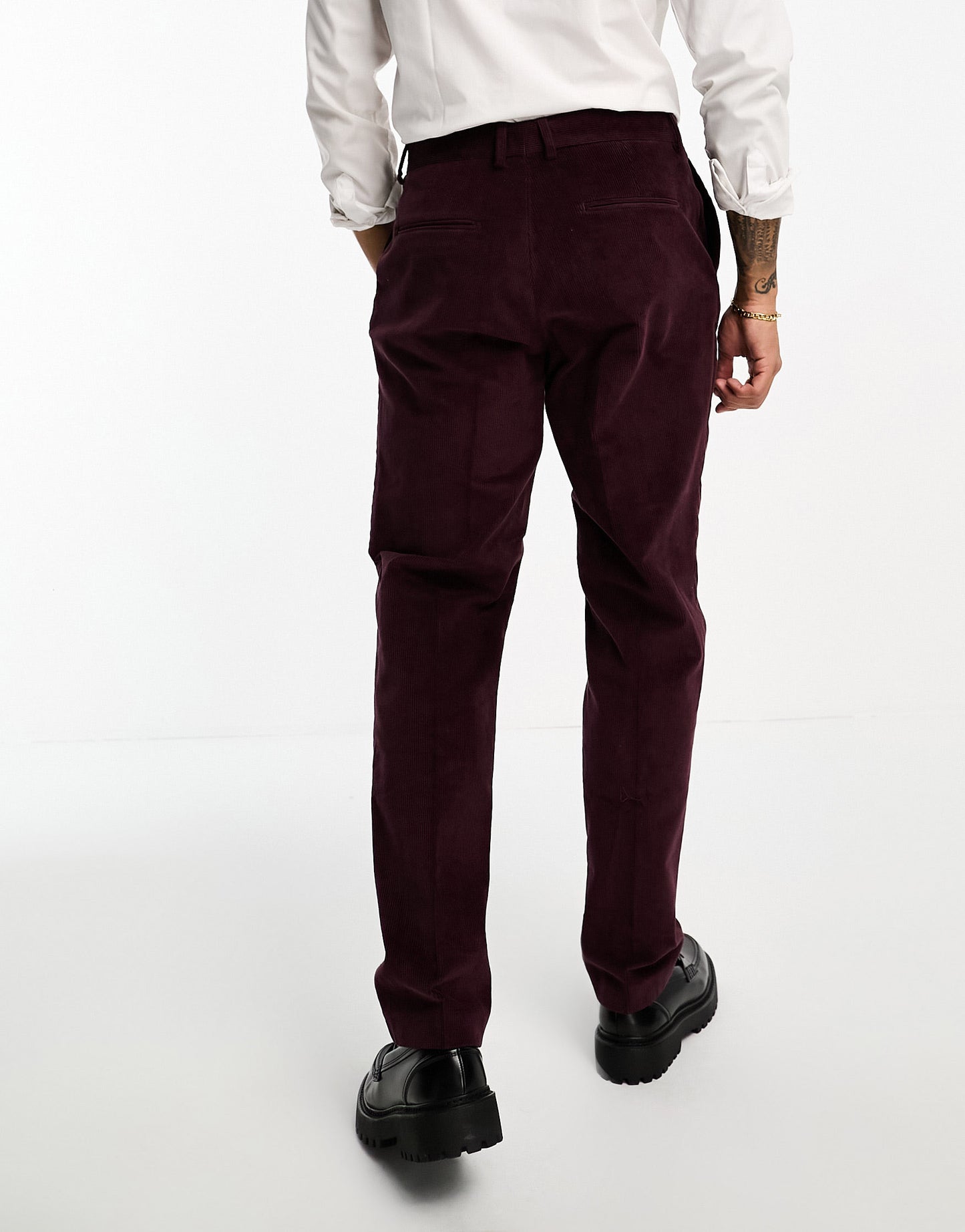 Shelby and Sons pollard suit trousers in burgundy ASOS Sample Sale