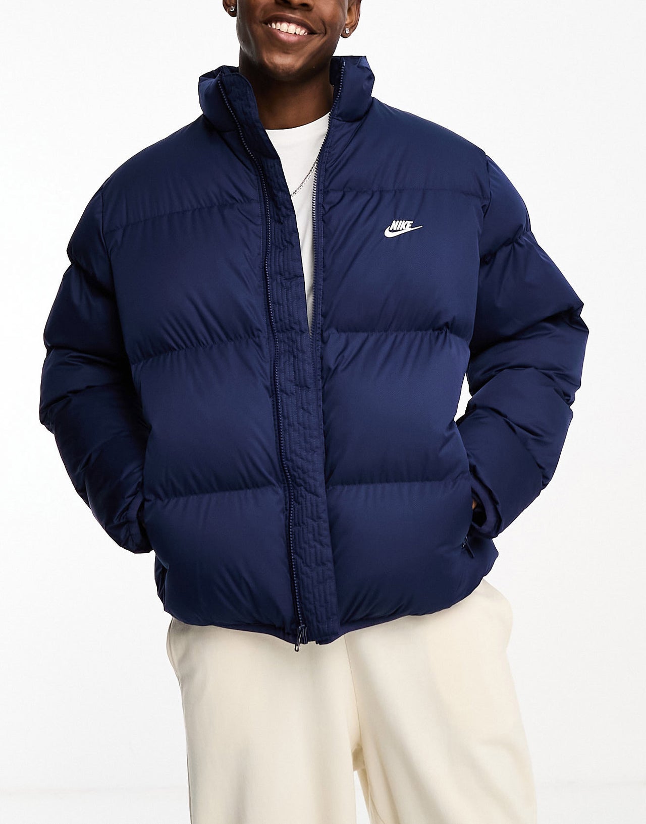 Nike Club puffer jacket in navy
