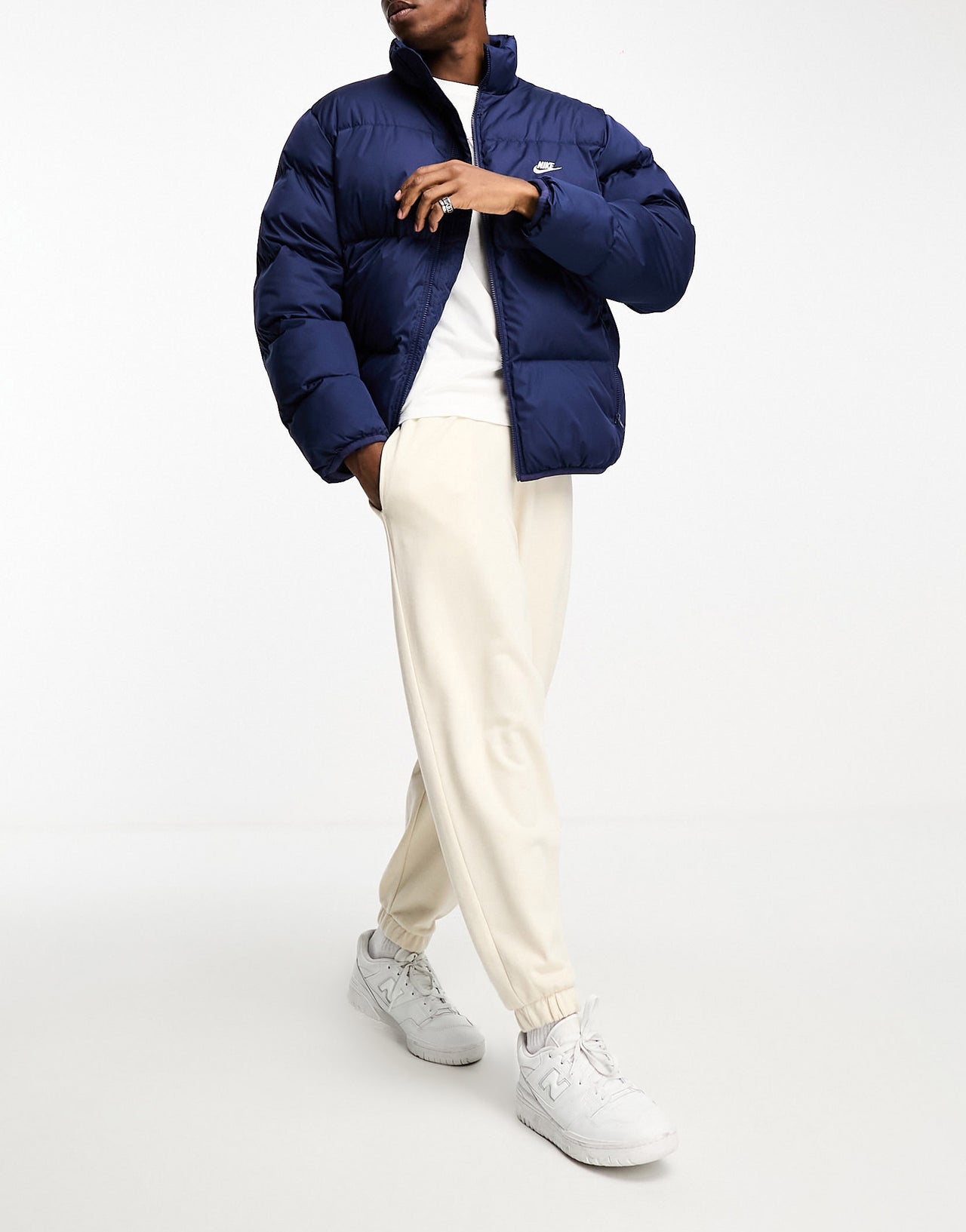 Nike Club puffer jacket in navy
