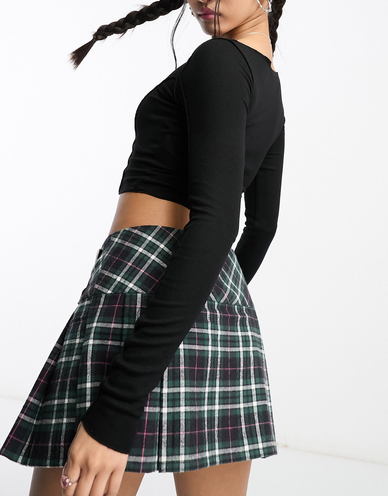 Stradivarius STR seamless crop top in black