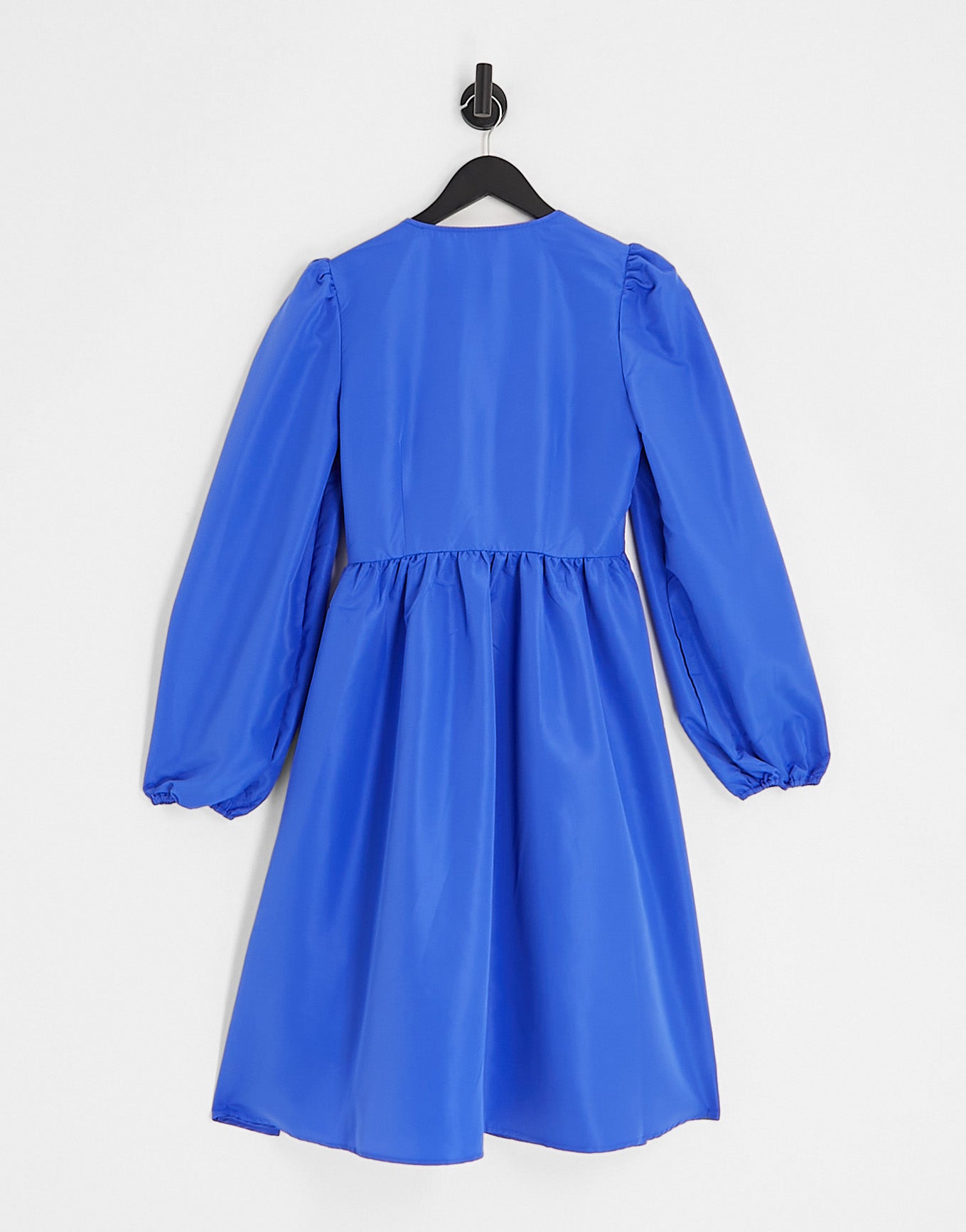 Monki midi wrap dress in blue