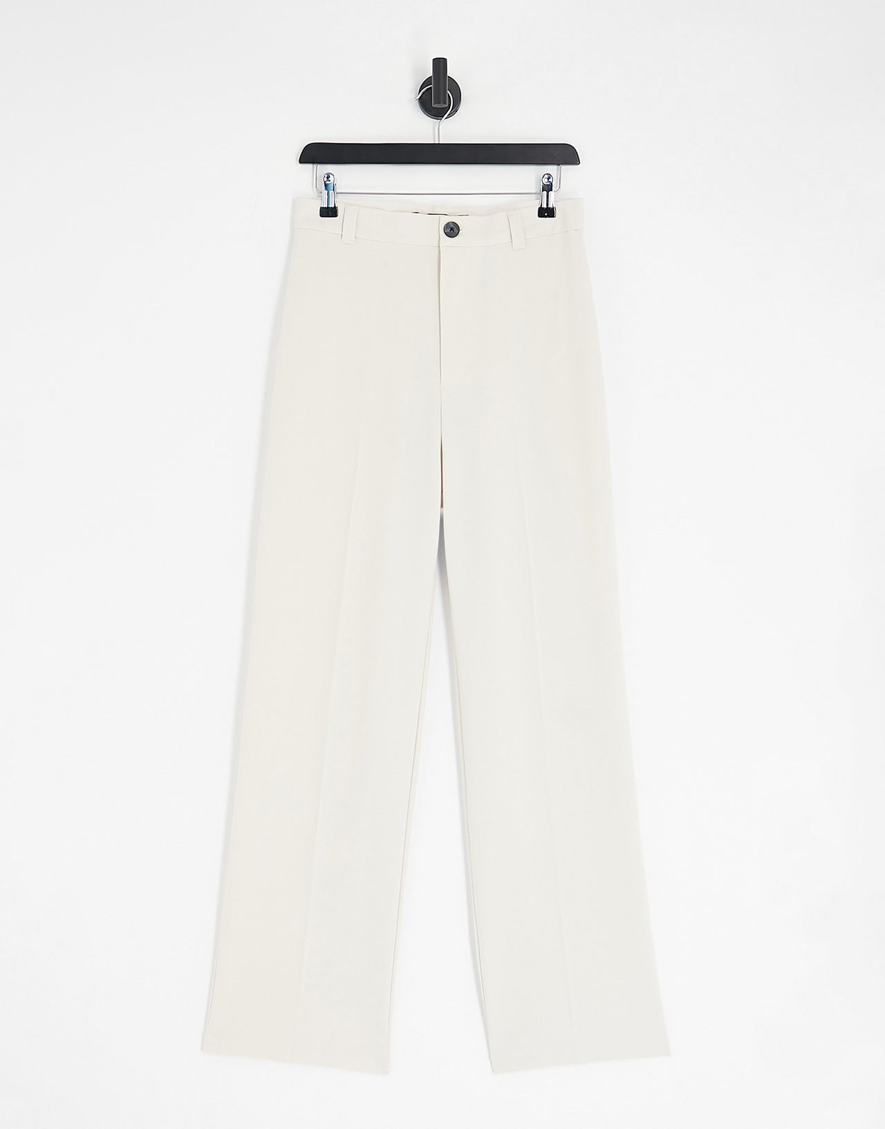 Pull&Bear high waisted tailored trousers in ecru