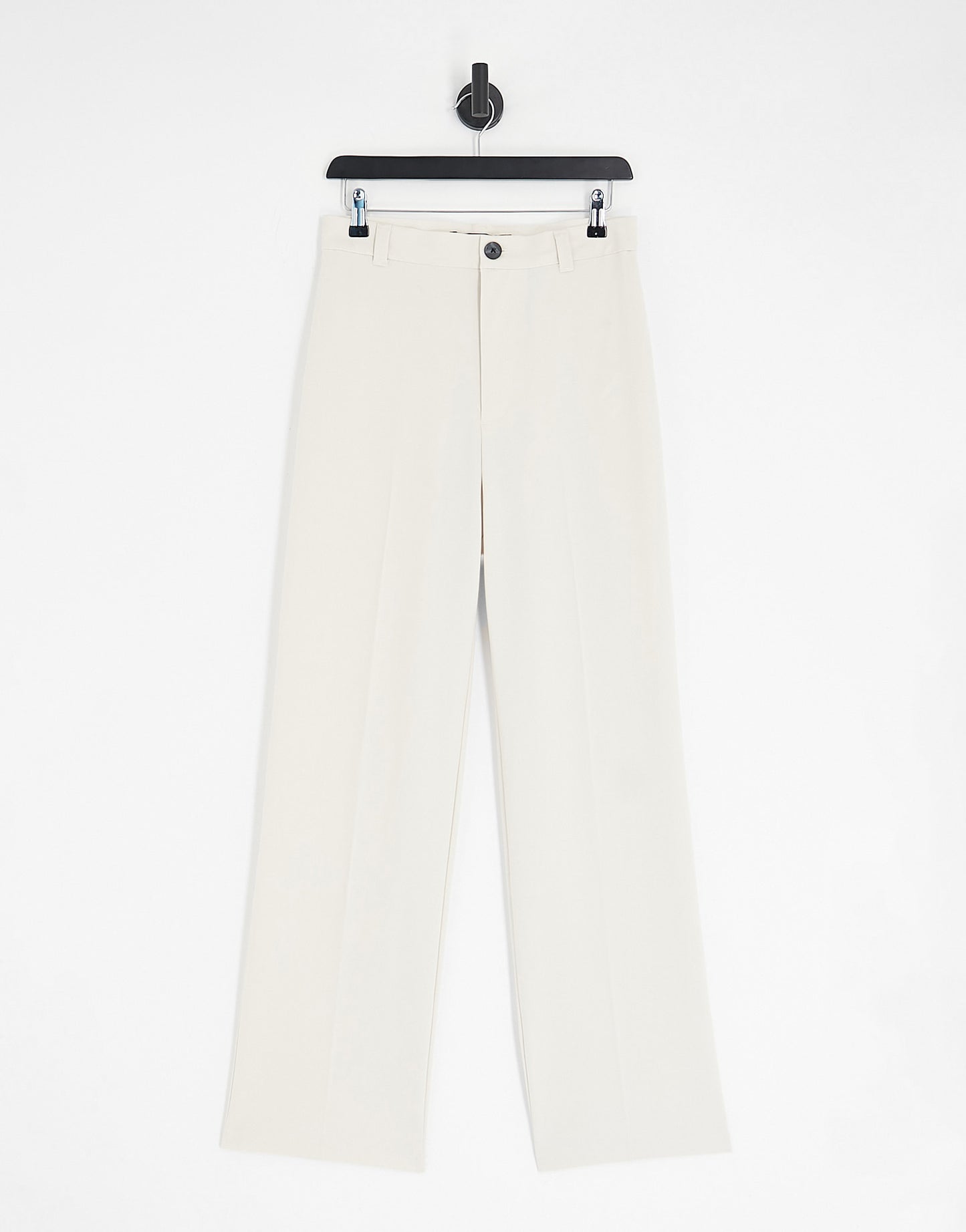 Pull&Bear high waisted tailored trousers in ecru
