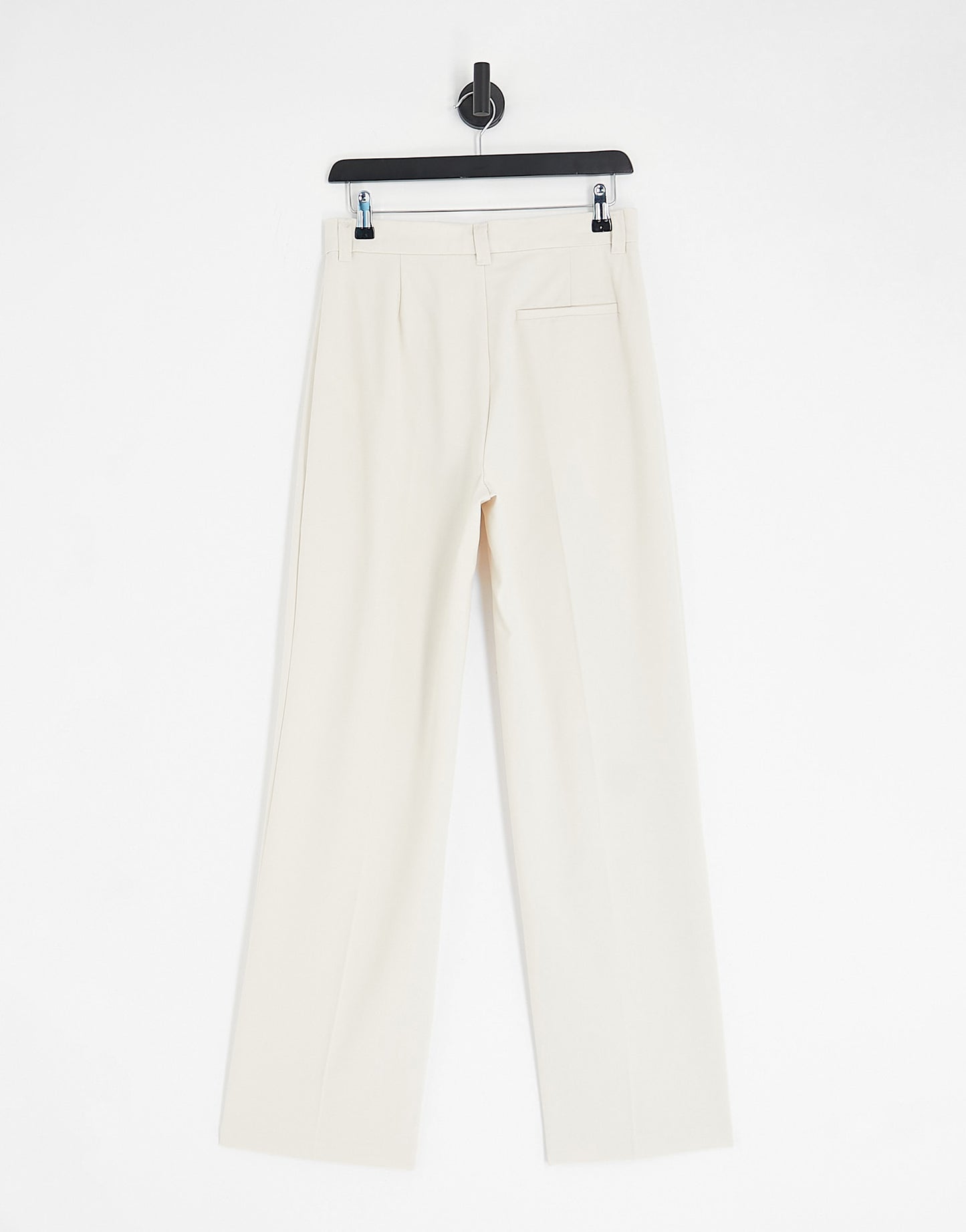 Pull&Bear high waisted tailored trousers in ecru