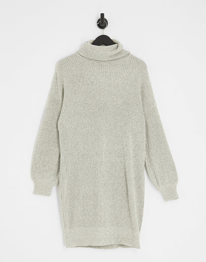 Vero Moda Petite roll neck knitted maxi dress in cream