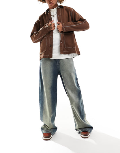 Nike Life chore jacket in brown