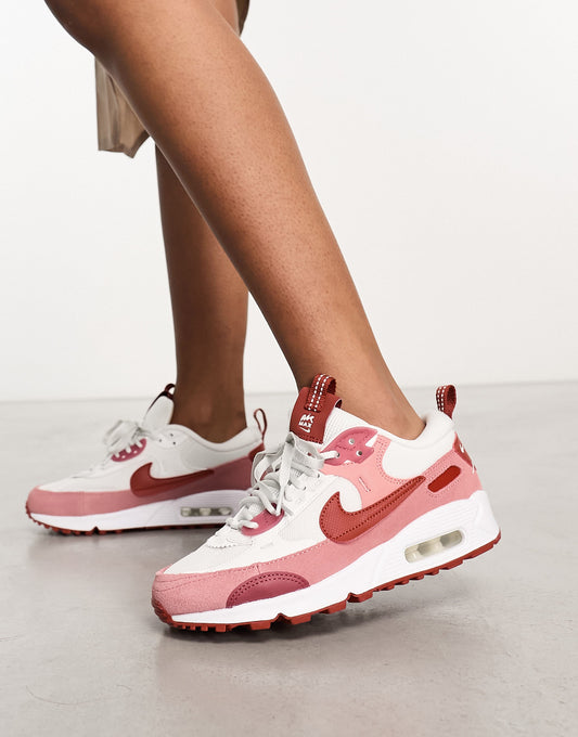 Nike Air Max 90 Futura trainers in red stardust and white
