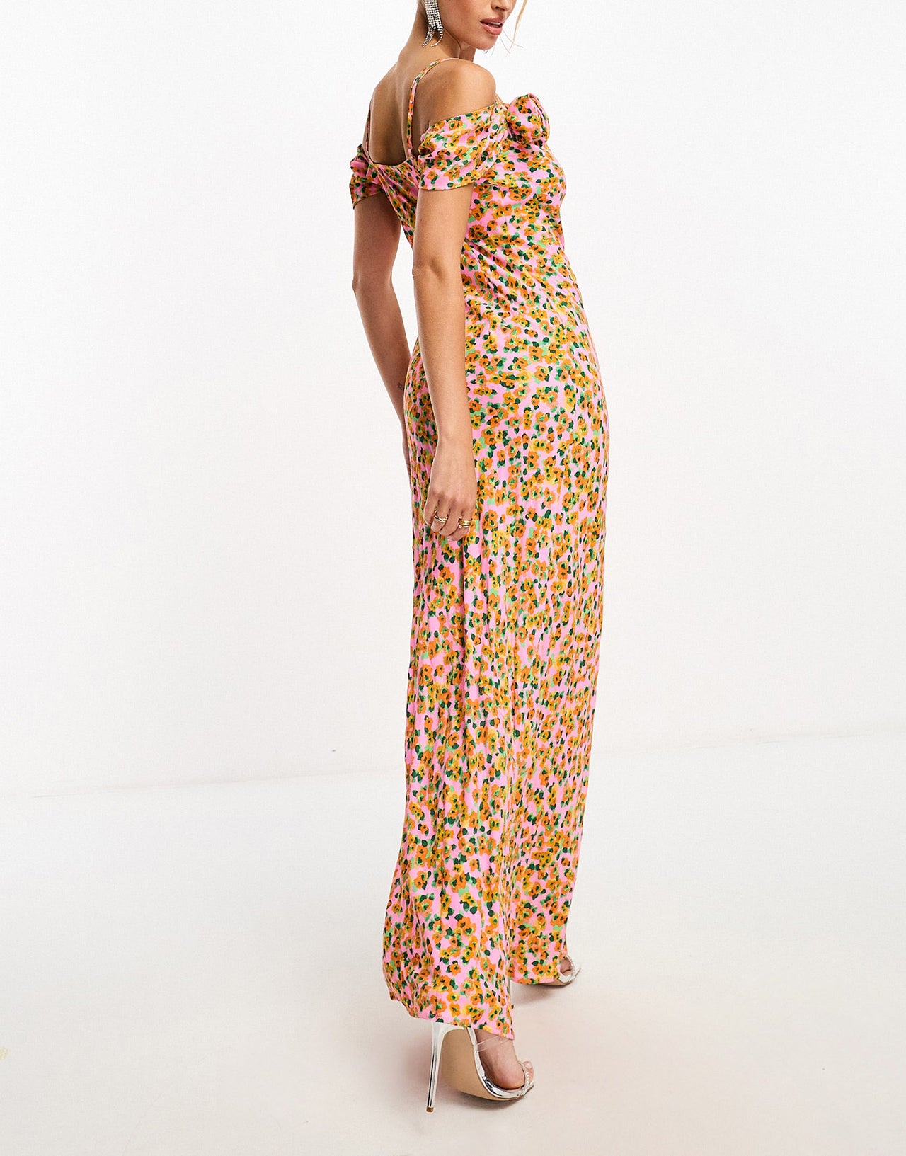 AFRM Vera ditsy print maxi dress in pink
