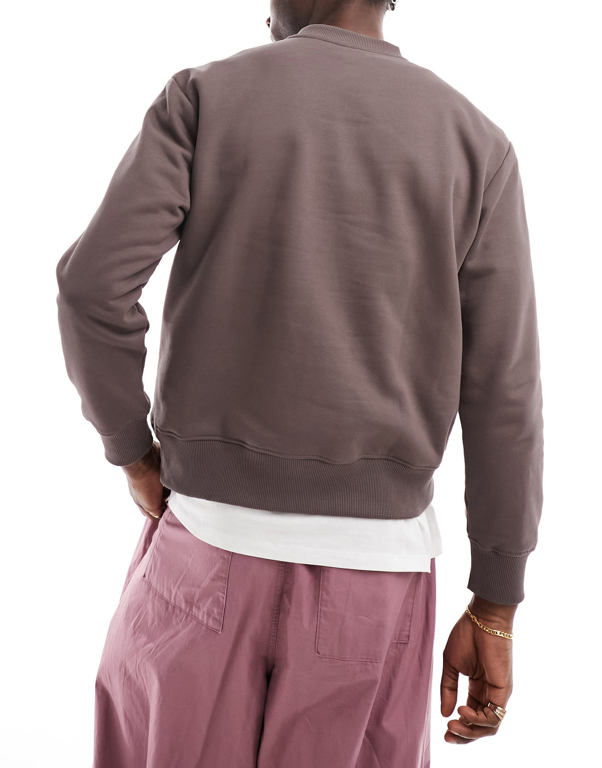 ASOS DESIGN heavyweight oversized sweatshirt in washed brown