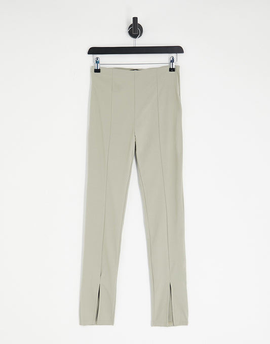 Heartbreak bengaline split front trousers co-ord in grey