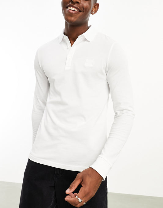 BOSS Orange Passerby polo in white