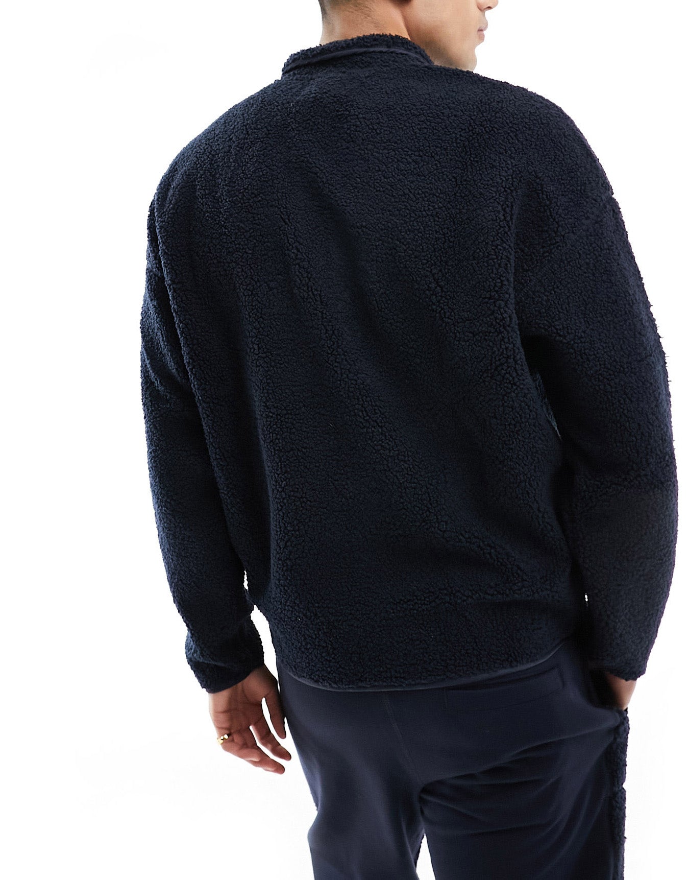 Armani Exchange zip thru sweatshirt in navy ASOS Sample Sale
