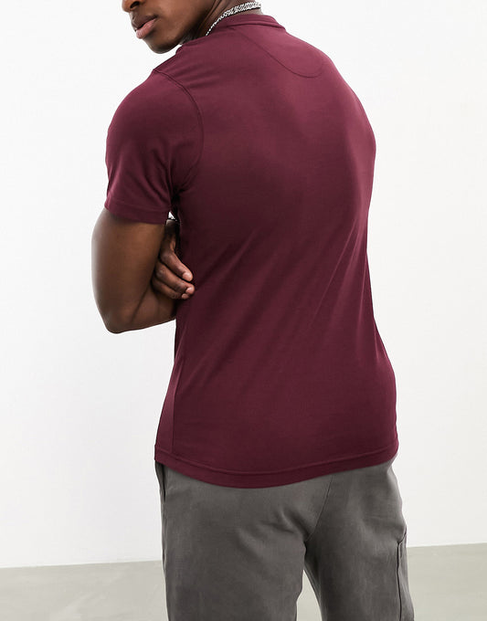Barbour International small logo t-shirt in burgandy