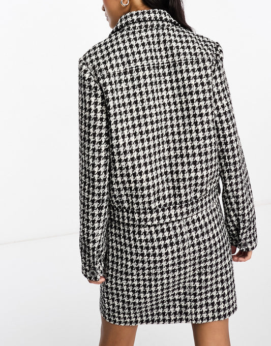 Morgan boucle jacket co-ord in dogstooth