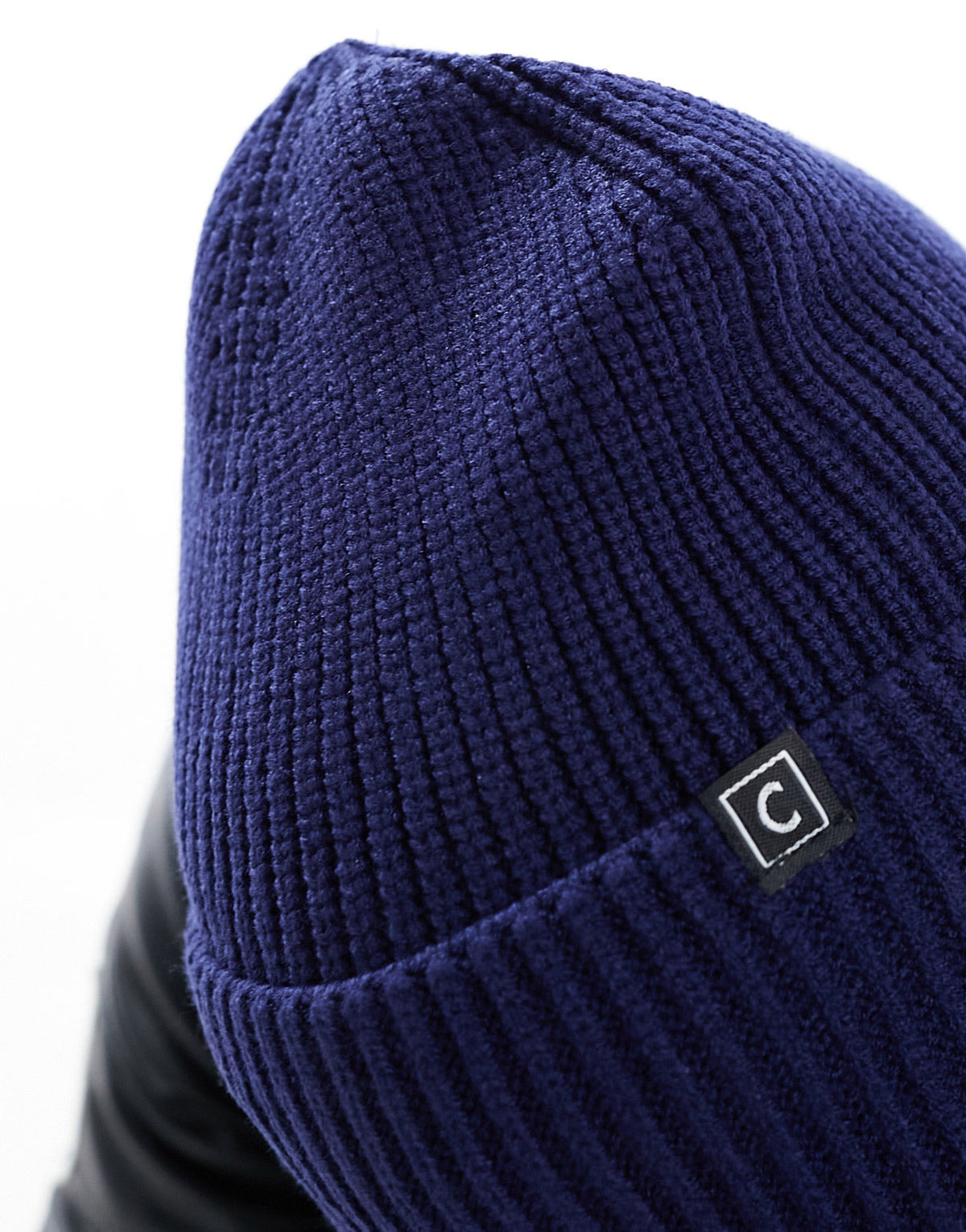 Consigned mini logo beanie in navy