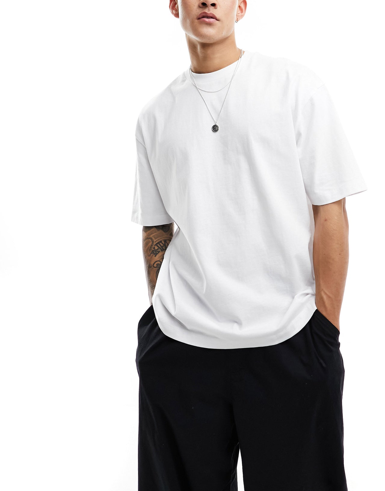 ASOS DESIGN oversized t-shirt in white with bonsai tree back print