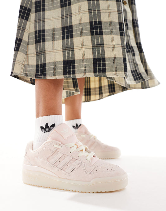 adidas Originals Forum Low CL trainers in pale pink and ivory