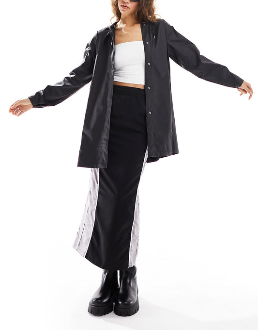 Rains A-line waterproof jacket in black