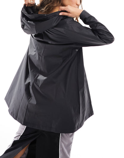 Rains A-line waterproof jacket in black
