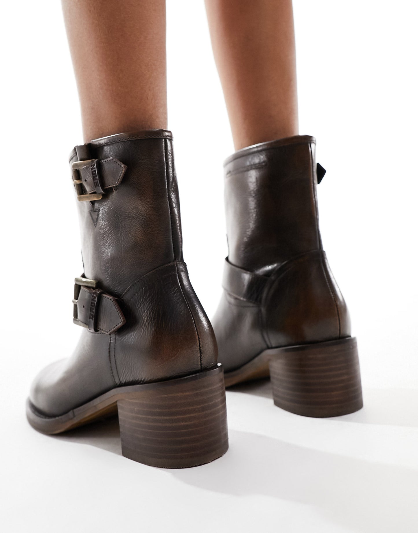 Bronx New Camperos biker ankle boots in brown