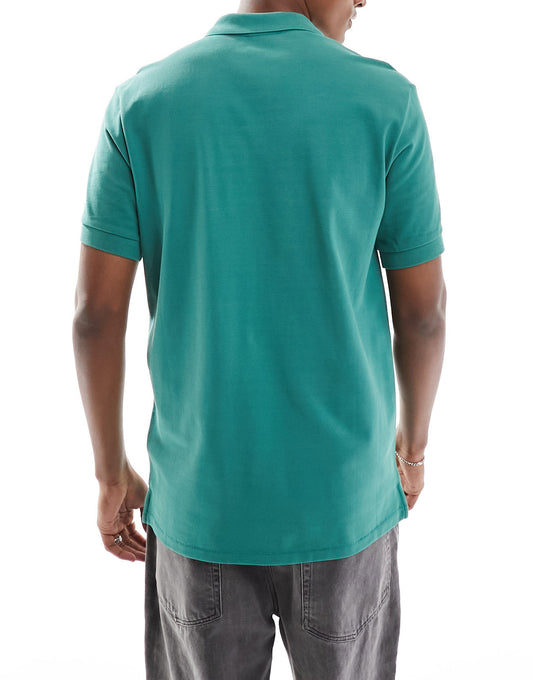 Paul Smith polo shirt with small zebra print logo in green