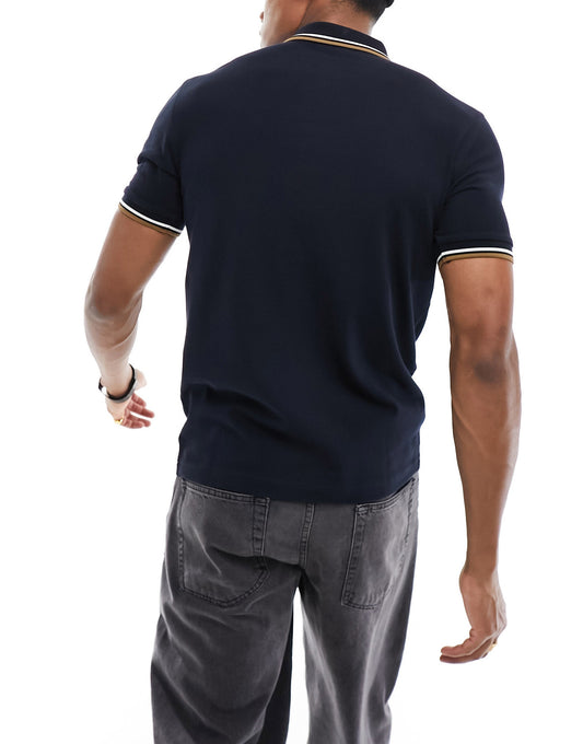 Fred Perry twin tipped polo in navy