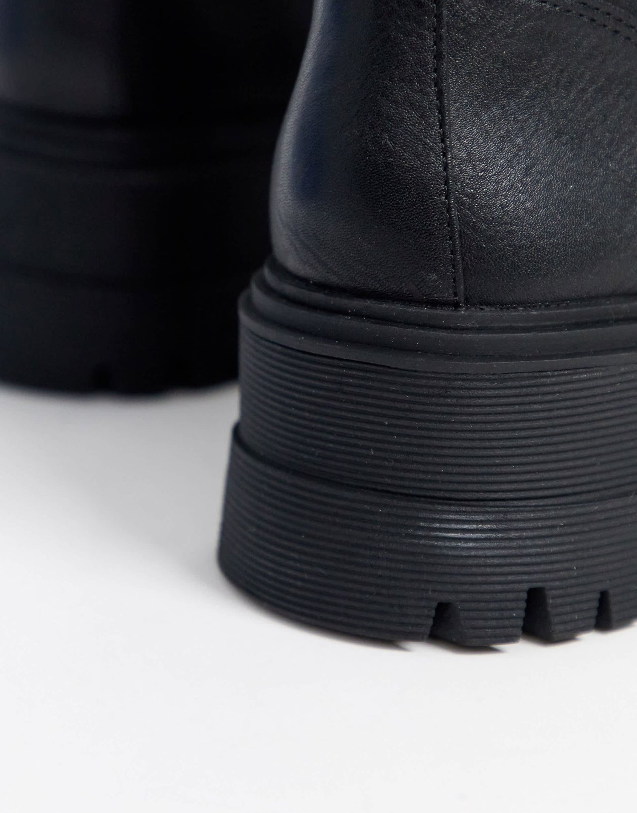 Bershka lace front hiker boots in black