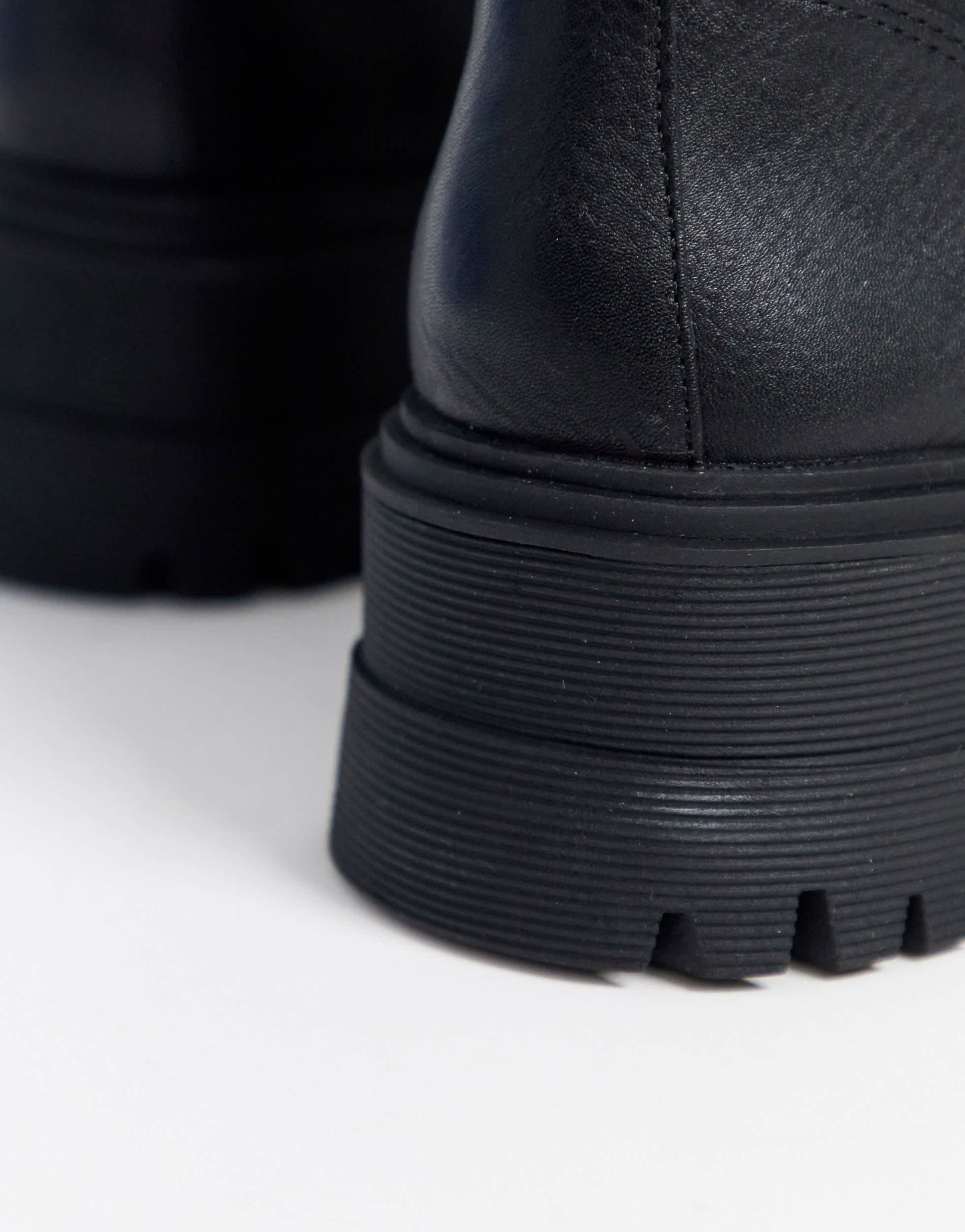 Bershka lace front hiker boots in black