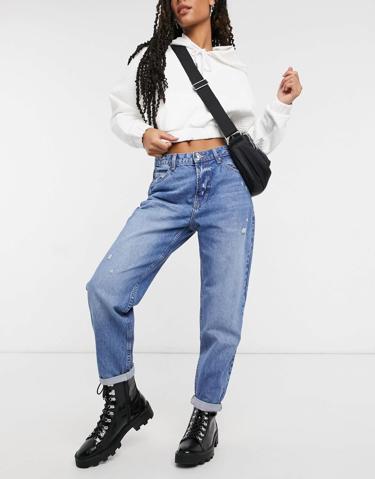 Bershka mom jean in light blue
