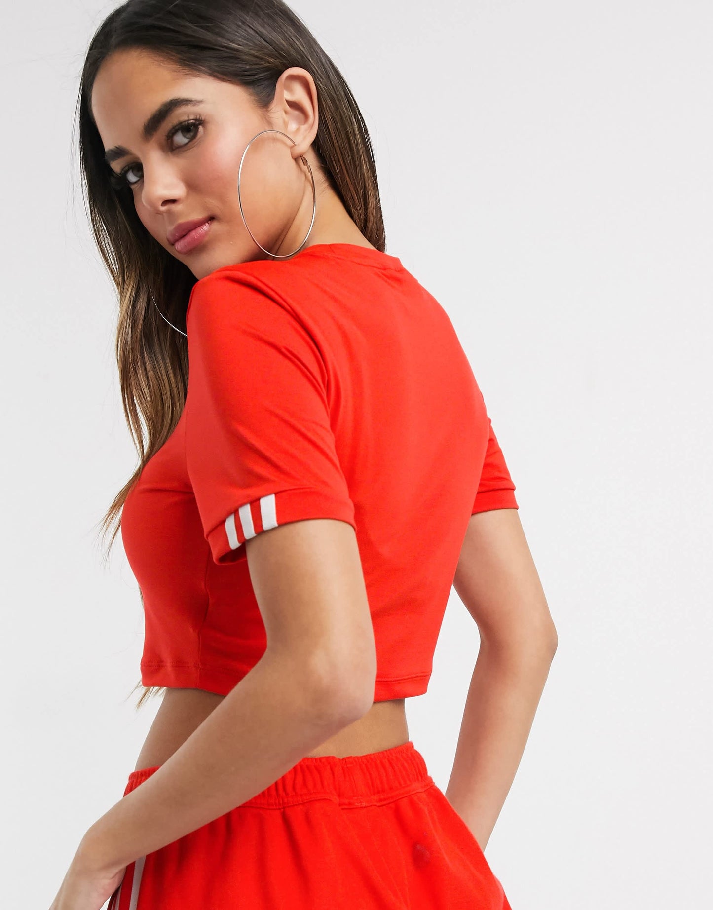 adidas Originals RYV cropped t-shirt in red