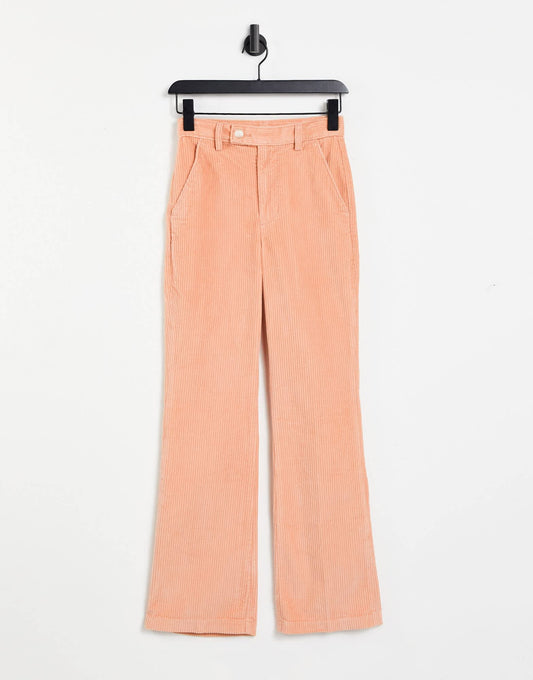 Levi cord flare trouser in beige