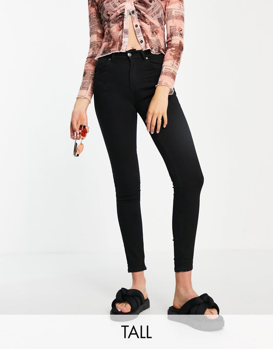 Pull&bear Tall push up jean in black